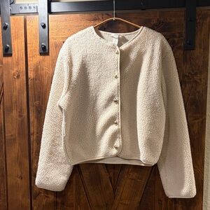 H&M Cream Teddy Jacket